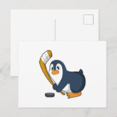 Pinguïn IJshockey IJshockeystick Briefkaart (Voorkant / Achterkant)