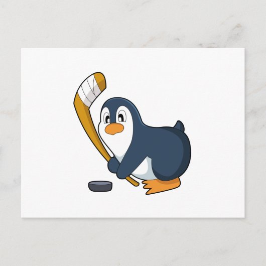 Pinguïn IJshockey IJshockeystick Briefkaart (Voorkant)