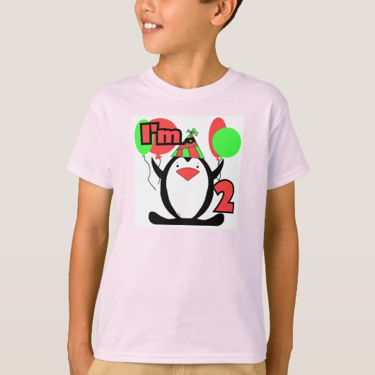 Pinguïn Ik ben Twee Tshirts en Geschenken (Voorkant)