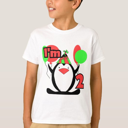 Pinguïn Ik ben Twee Tshirts en Geschenken (Voorkant)