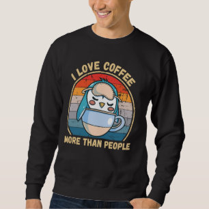pinguïn Ik hou Meer Van Koffie Dan Mensen Cof Trui
