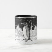 Pinguin im Eis unter nächtlichem Sternenhimmel Mok (Midden)