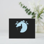 Pinguin im Mondschein Briefkaart (Staand voorkant)
