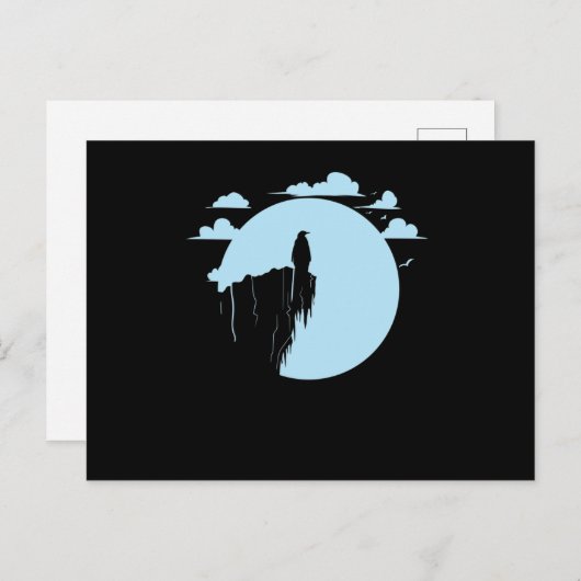 Pinguin im Mondschein Briefkaart (Voorkant / Achterkant)