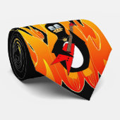 Pinguïn in brand stropdas (Opgerold)