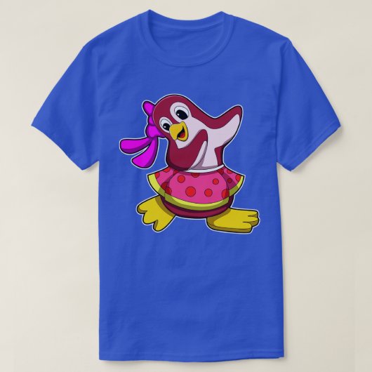 Pinguïn in Dance met Skirt T-shirt (Design voorkant)