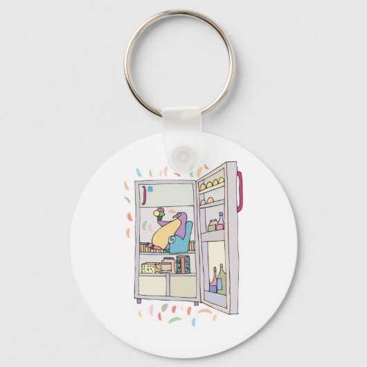 pinguïn in de koelkast sleutelhanger (Voorkant)