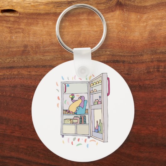 pinguïn in de koelkast sleutelhanger (Voorkant)