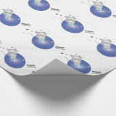 Pinguïn in de ruimte cadeaupapier (Hoek)