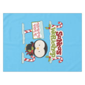Pinguïn in de werkplaats van de Kerstman Tafelkleed (Voorkant (Horizontaal))