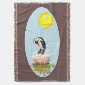Pinguïn in de zon deken (Voorkant Verticaal)