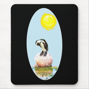 Pinguïn in de zon muismat