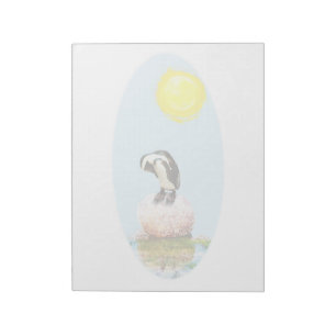Pinguïn in de zon notitieblok