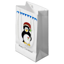 Pinguïn in een Kerstmannenhoed