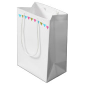 Pinguïn in feesthoed en sjaal medium cadeauzakje (Achterkant Gekanteld)