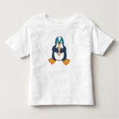 Pinguïn in Football Sport Kinder Shirts (Voorkant)