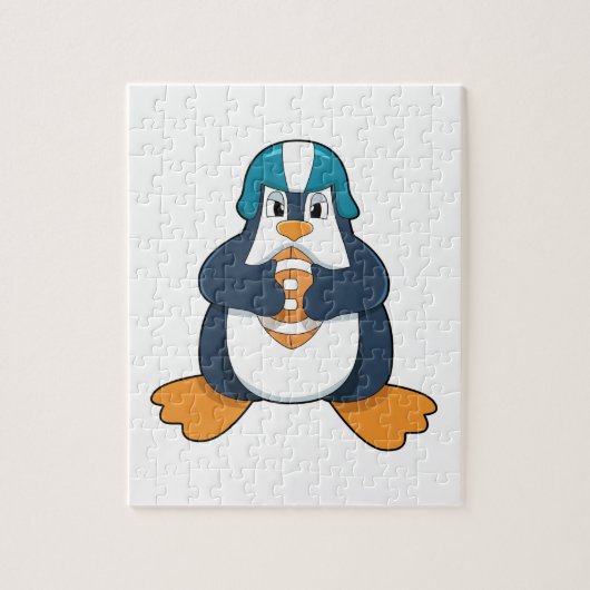 Pinguïn in Football Sport Legpuzzel (Verticaal)