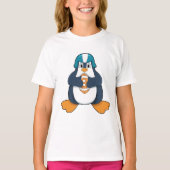 Pinguïn in Football Sport T-shirt (Voorkant)