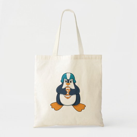 Pinguïn in Football Sport Tote Bag (Voorkant)