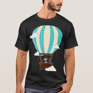 Pinguïn in Hete Luchtballon Wolken T-shirt