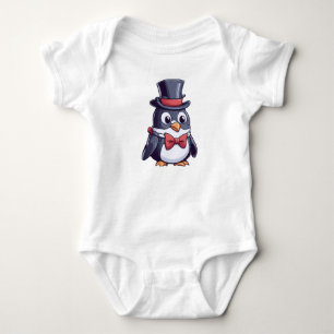 Pinguïn in hoge hoed romper