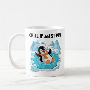 Pinguïn in ijs koffiemok
