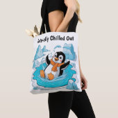 Pinguïn in ijs tote bag (Dichtbij)