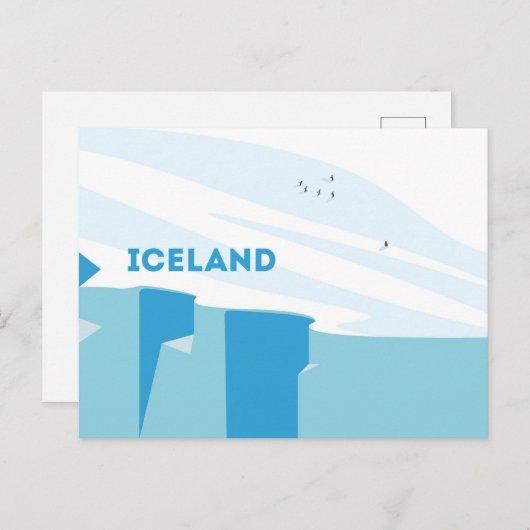 Pinguïn in IJslands design Briefkaart (Voorkant / Achterkant)