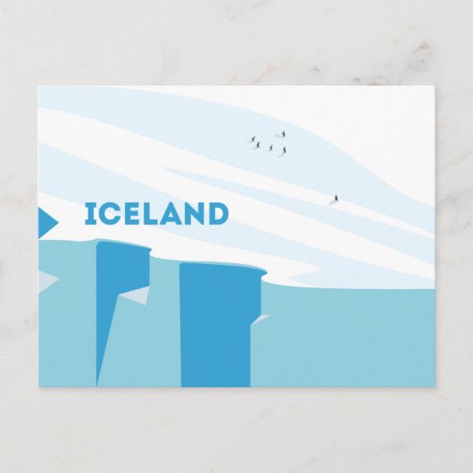 Pinguïn in IJslands design Briefkaart (Voorkant)