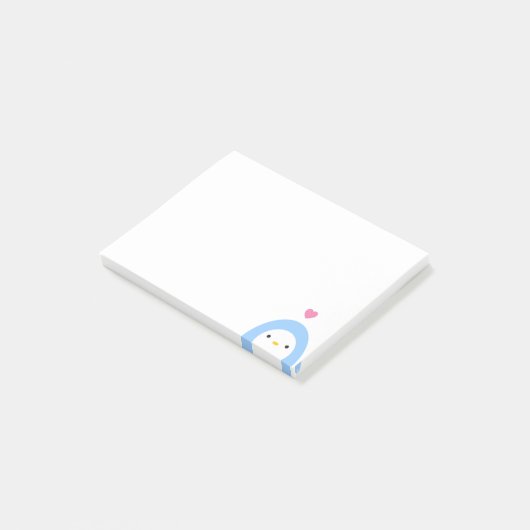 Pinguïn in Love Post-it Notes (Schuin)