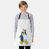 Pinguïn in Poker met pokerkaarten Schort (Gedragen)