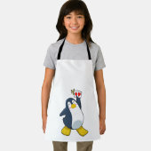 Pinguïn in Poker met pokerkaarten Schort (Insitu)