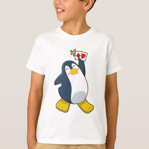 Pinguïn in Poker met pokerkaarten T-shirt
