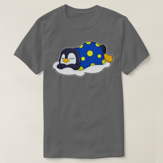Pinguïn in slaap met knuppel t-shirt (Design voorkant)