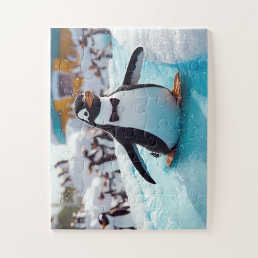 Pinguïn in Smoking - Puzzle Glacial Legpuzzel (Verticaal)