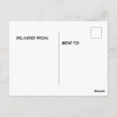 Pinguïn in sneeuw boom achtergrond briefkaart (Achterkant)