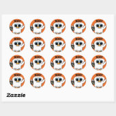 Pinguïn in spookkostuum Trick or treat Ronde Sticker (Vel)