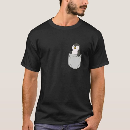 Pinguïn in zak t-shirt (Voorkant)