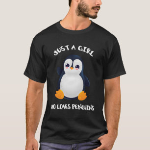 Pinguïn is gewoon een die van pinguïns houdt t-shirt