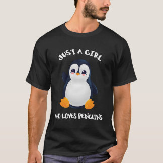 Pinguïn is gewoon een die van pinguïns houdt t-shirt