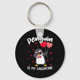 Pinguïn Is Mijn Valentijn Grappige Vogel V Dag Sch Sleutelhanger