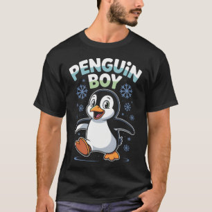 Pinguïn Jongen Cartoon Winter Arctisch Dier Verjaa T-shirt