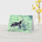 Pinguïn Kaart (Gele Bloem)