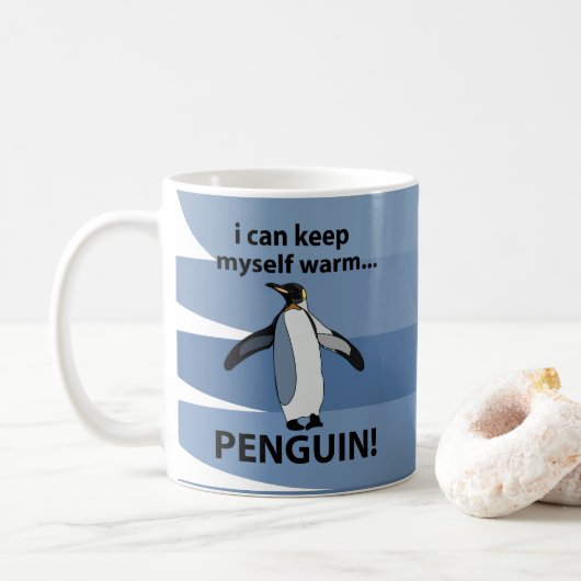 Pinguïn Keizer Dier Grappig Koffiemok (Met donut)