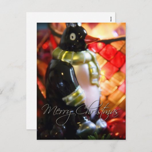 Pinguïn · Kerst Briefkaart (Voorkant / Achterkant)