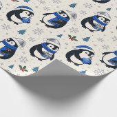 Pinguïn Kerst Inpakpapier (Hoek)