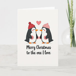 Pinguïn Kerst Liefde Kaart