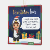 Pinguïn Kerst Ornament (Links)