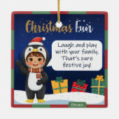 Pinguïn Kerst Ornament (Achterkant)