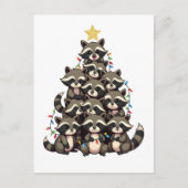 Pinguïn kerstboom uitnodiging briefkaart (Voorkant)